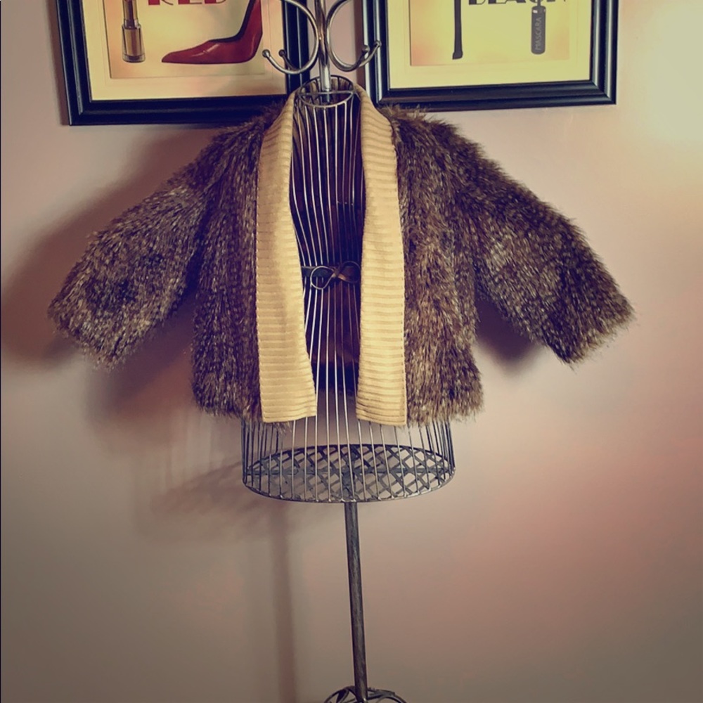 Calvin Klein Faux Fur Jacket